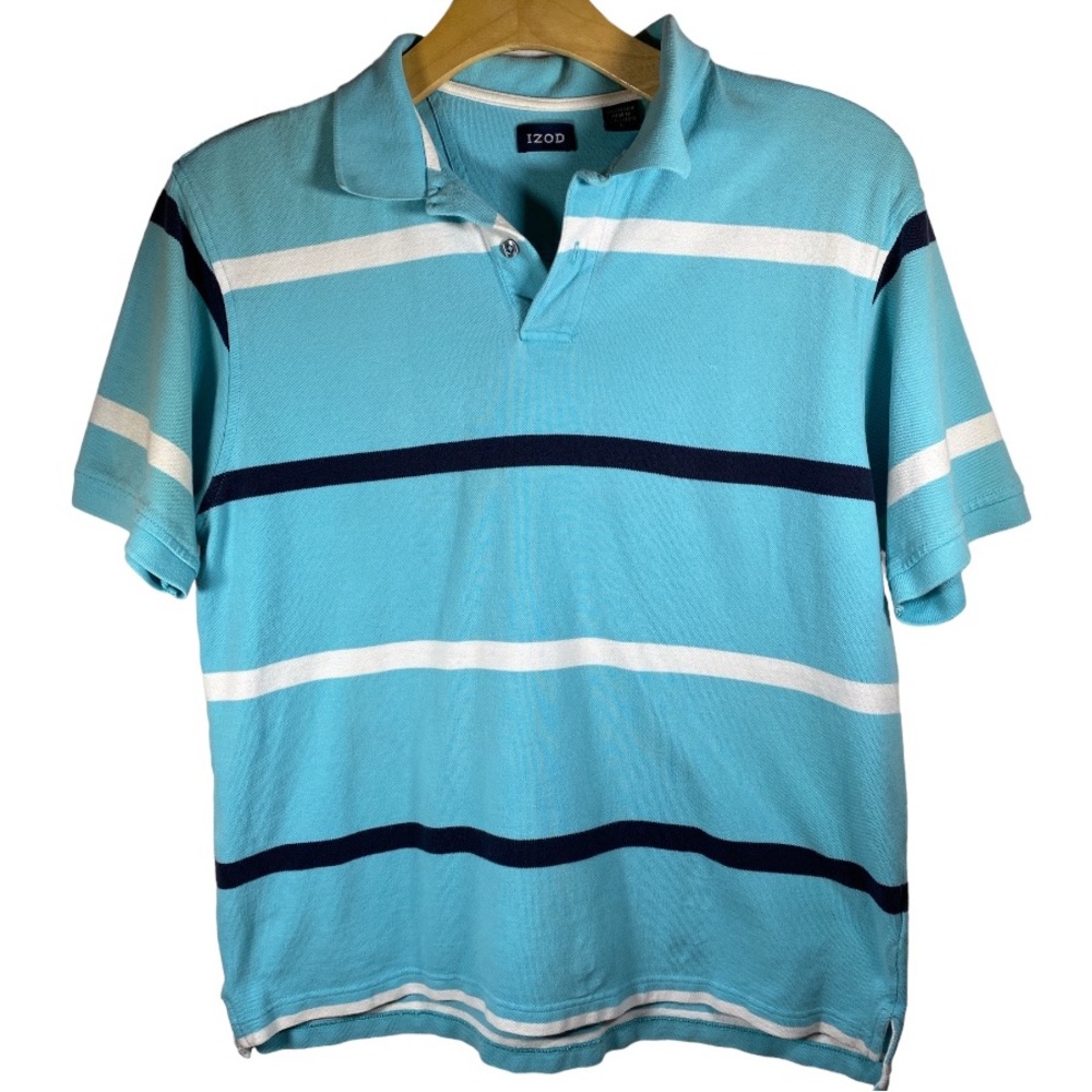 IZOD Mixed Stripe Blue, Navy, & White Polo